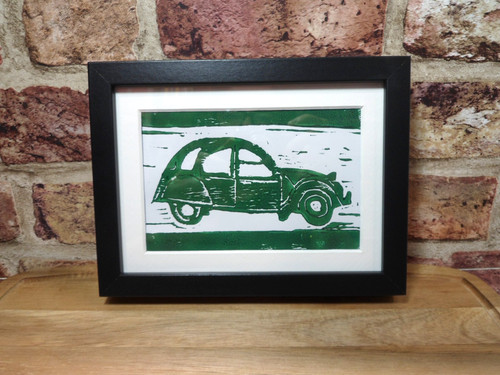 Quadro stampa 2cv linocut - linocut,