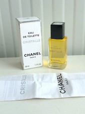 100% ORIGINALE CHANEL CRISTAL 50ml EAU DE TOILETTE SPLASH VINTAGE ANNI 80 ERA SIGILLATO