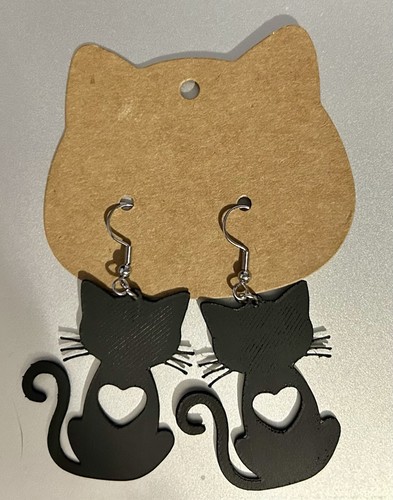 Orecchini gatto con - orecchini, in