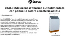 SIRENA ESTERNA BIDIREZIONALE JEIKO JKAL3ESB CON PANNELLO SOLARE BATTERIA LITIO