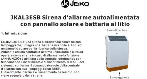 Sirena esterna bidirezionale - esterna,