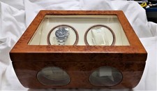 Rotore carica orologi cofanetto da 4 posti in radica come nuovo, affare 