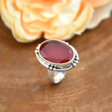 Ovale Corniola Anello Stile