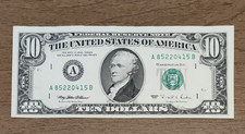 Splendida Banconota 10 Dollari USA Circolata Series 1995  (A 85220415 B)