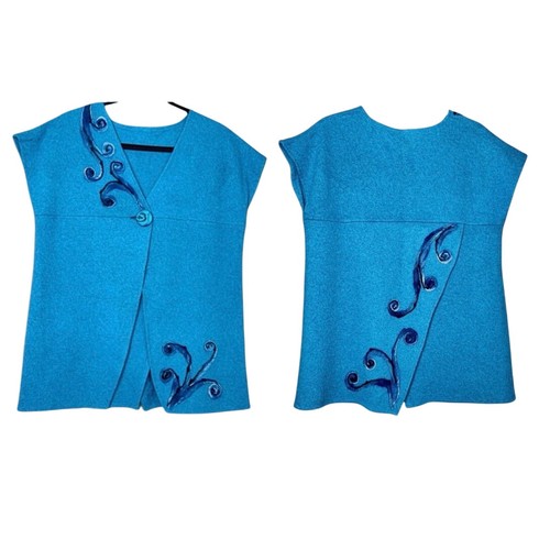 Gilet lana feltro - fatto, a