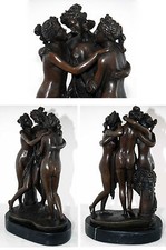 Scultura in Bronzo Fusione Cera Persa Vintage Old Classic Art Bronze Sculpture
