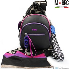 M*BRC Massimo Braccialini zaino in pelle nera + sciarpa in regalo Made in Italy