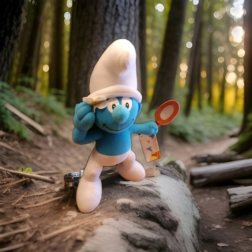 Peluche pupazzo puffo - pupazzo, vanitoso