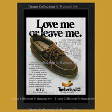 Anni ' 80  * Pubblicità Originale "Timberland, Love Me or Leave Me” Cornice