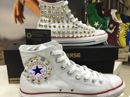 Converse bianche alte - converse,