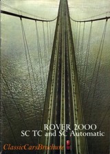 Brochure Depliant Rover 2000 TC SC Automatic 1972 Italiano 16 pagine Raro