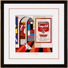 Ugo nespolo serigrafia soup - ugo,
