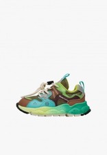 FLOWER MOUNTAIN  SCARPA BAMBINO IN MATERIALE RICICLATO YAMANO 3 COGNAC-STONE-ORA