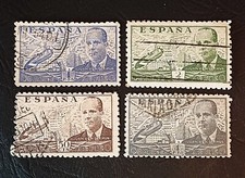 Francobolli Spagna Juan de la Cierva  Aviazione Autogiro Girocottero 1939