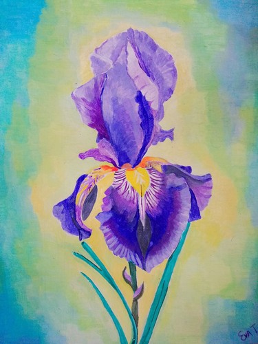 Dipinto acrilico iris - dipinto,
