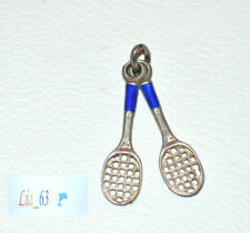 Pendente Racchette da Tennis Argento Pendant tennis rackets - Vintage Anni 70