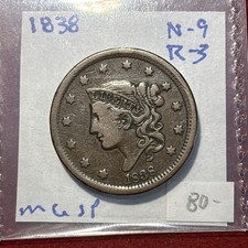 1838 1C BN testa di corona