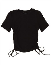 Top blusa donna Zara crop UK 8