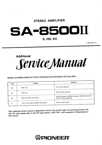 Manuale servizio - servizio,