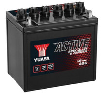 BATTERIA YUASA DA TRATTORINO TAGLIAERBA 12V 26 Ah 250 A 53034 896 POSITIVO SX