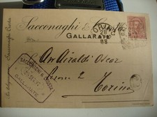 cartolina postale pubblicitaria regno Sacconaghi e Crosta  - Gallarate