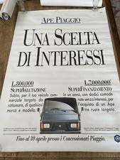 POSTER PIAGGIO Ape GRANDE 100x70 Cm MANIFESTO VINTAGE ORIGINALE D'EPOCA
