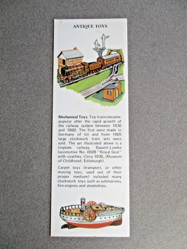 Vintage bookmark antique toys - vintage,