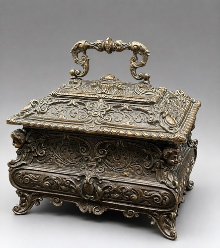 Cofanetto portagioie bronzo - cofanetto,