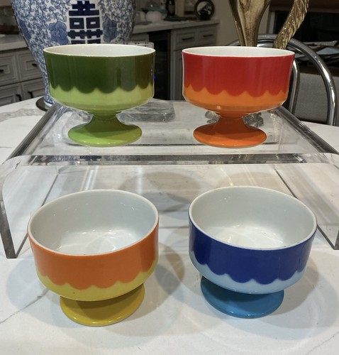 Vtg set mcm glass - vtg-, dessert
