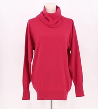 Maglione VINTAGE YVES SAINT LAURENT anni 80 Rive Gauche 100% cashmere collo cappuccio rosso M