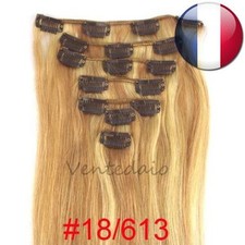 EXTENSIONS DE CHEVEUX A CLIPS 100% NATURELS REMY HAIR 53CM MIXTE 18/613