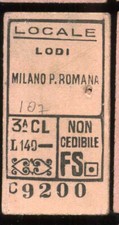 Biglietto Treno Ferrovia Lodi