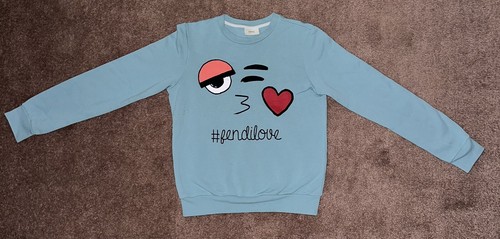 Felpa fendi kids blu - fendi, l/s