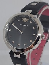 OROLOGIO DONNA PINKO IN PELLE Nero E CASSA ACCIAIO PK.2321L Pelle E Borchie