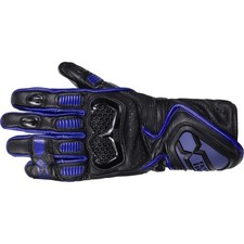 Guanti Moto IXS RS-200 2 Pelle Uomo CE Nero Blu