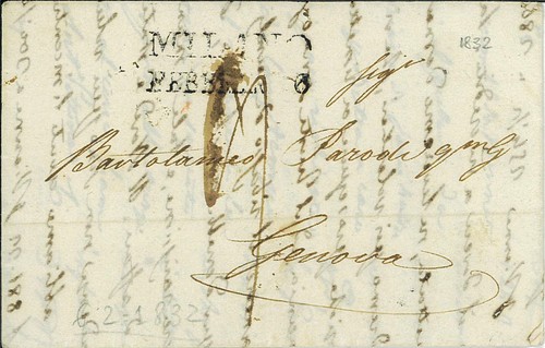 Lettera prefilatelica milano - lettera,
