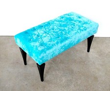 Panchetta in velluto azzurro