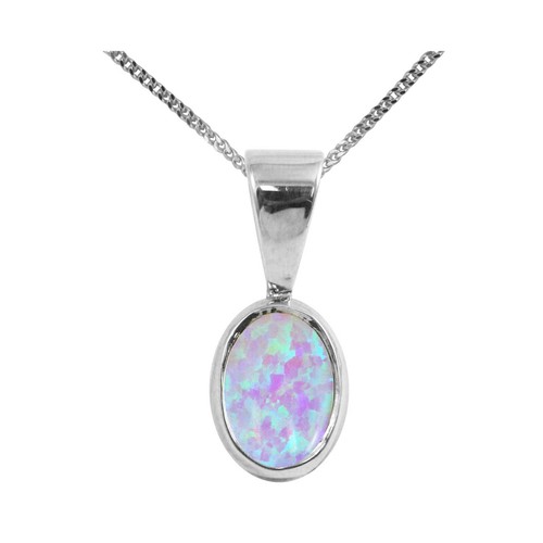 9ct bianco oro opale - 9ct,