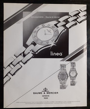 BAUME & MERCIER orologio Pubblicità 1 pagina originale 1989 Geneve 1830 linea
