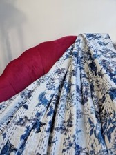Copriletto indiano blu stampa