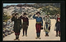 Jeunesse monténégrienne, cartolina 