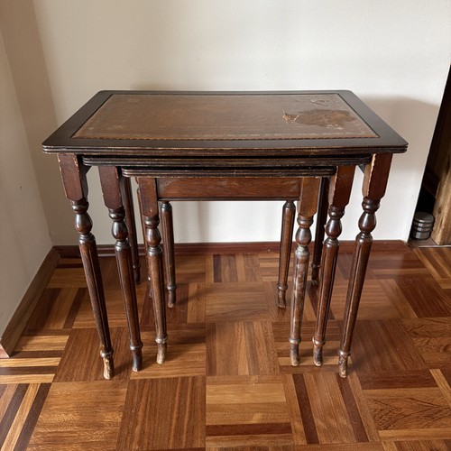 Set tavolini vintage legno - set, 3
