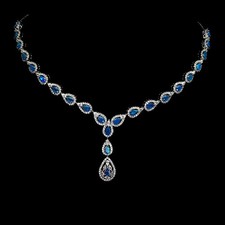Collana argento opale blu