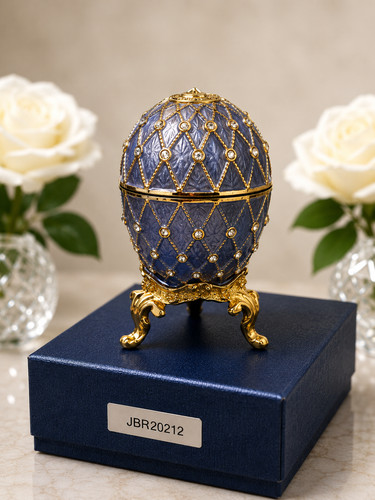 Uovo faberge azzurro - uovo,