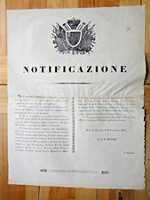 1844-NOTIFICAZIONE-Nuovo Podestà a CINIGIANO-ARCIDOSSO-Fiumi OMBRONE, ORCIA...