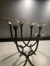 coppia di Porta candele in metallo classico