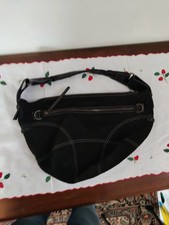 BORSA DONNA REDWALL SCAMOSCIATA e pelle MEZZA LUNA RARA