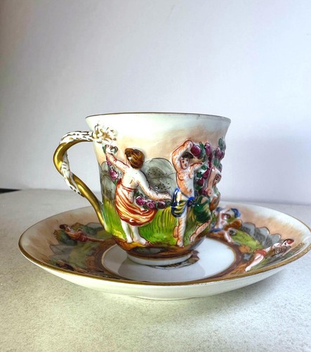 Antica tazza piattino - tazza, e