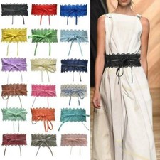 Cintura Elasticizzata In Vita Da Donna Con Fiocco In Pizzo Ampio Corsetto Da ☆