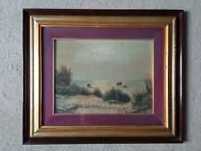 GINO ROMITI DIPINTO INEDITO 38x30 QUADRO MARINA LABRONICI MACCHIAIOLI LIVORNO